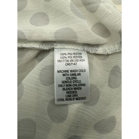 Xhiliration White Polka Dot Button Shirt XS - Picture 6 of 6